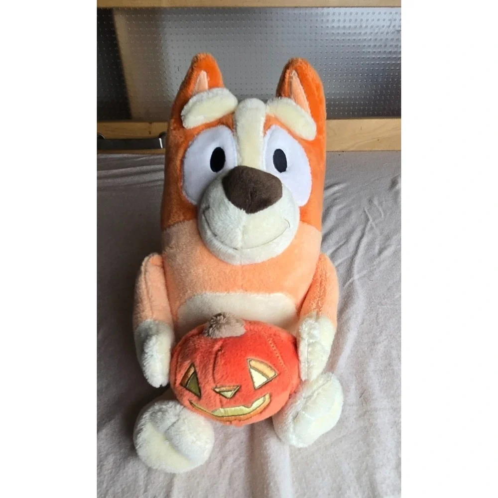 Bluey's Friend Bingo Plush Holding Pumpkins Halloween Stuffed Animal 9 inch 2024